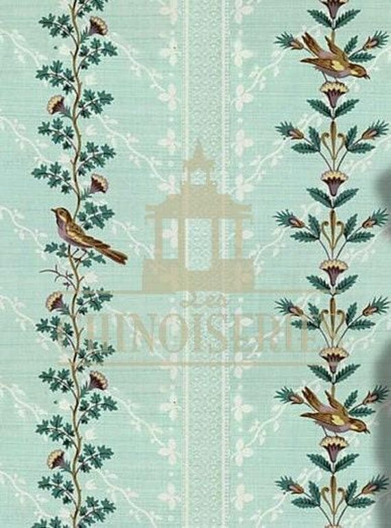 1:12 Dollhouse Miniature WALLPAPER, Charles, Scale One Inch