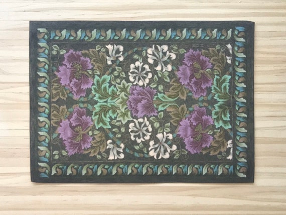 Dollhouse Miniature Rug, Sweet William, 1:12 scale