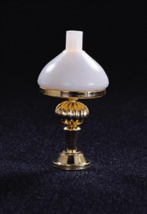 Dollhouse 12V Electric Victorian Table Lamp, 1:12 scale