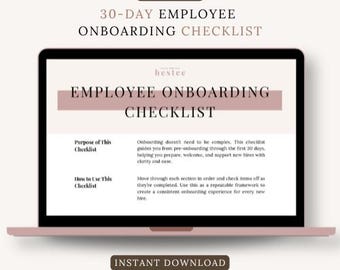 HR Employee Onboarding Checklist | Ready‑to‑Use Designed PDF | 30‑Day Onboarding Plan