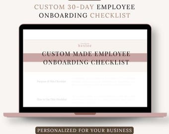 30 Day Employee Onboarding Plan | Personalized New Hire Checklist | HR Workflow Service