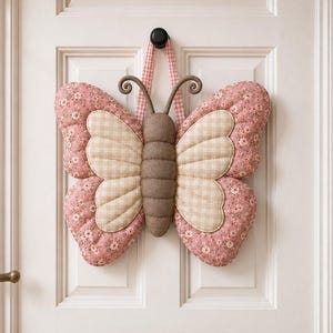 Quilted Butterfly Door Hanger Sewing Pattern | Beginner Friendly PDF Tutorial (Digital Download)