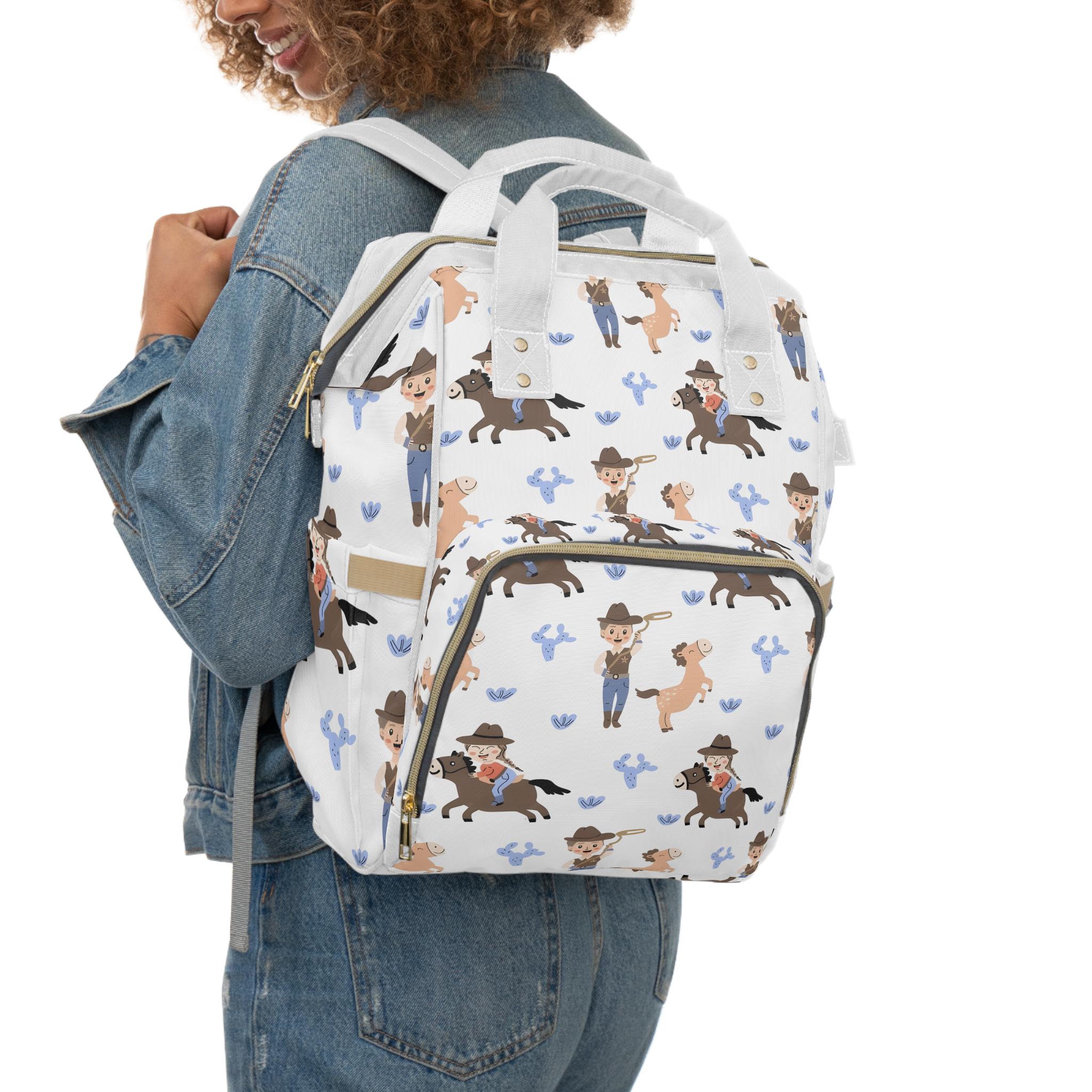 Cowboy Kids Backpack, Western Horse School Bag, Boys Girls Nursery Bag ...