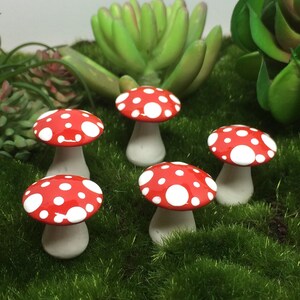 Mad Hatter Tea Party Favor Fairy Garden Mushrooms Set of 30 Short ...