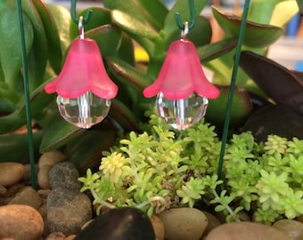 Fairy garden lantern miniature succulent garden accessory set of 2 hanging lantern flower style with shepherds hook
