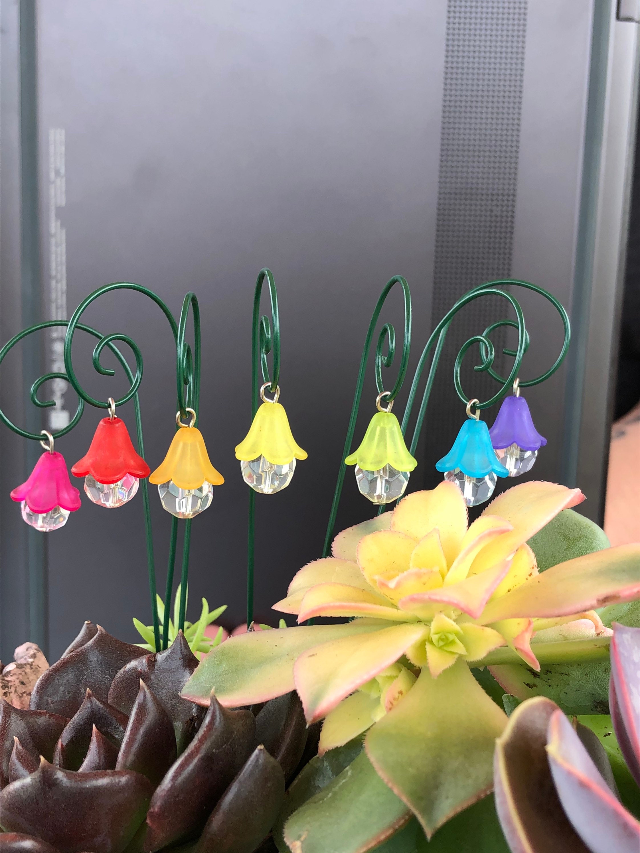 Set of 7 Fairy garden lantern miniature garden accessory