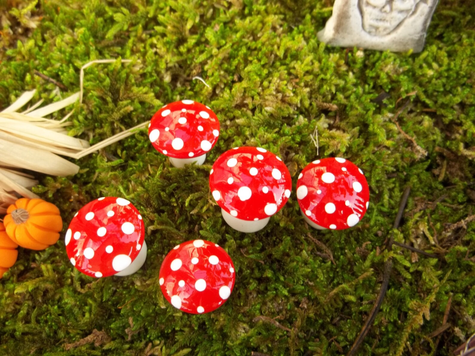 Mad Hatter Tea Party Favor Fairy Garden Mushrooms Set of 20 Short ...