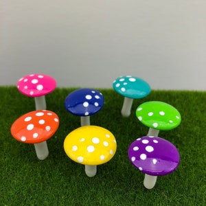 7 miniature fairy garden accessories mushrooms gnome pixie minature terrarium miniature for elf garden woodland miniature kids craft diy