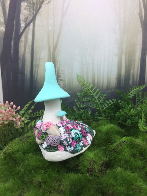 Miniature Fairy House From The Cotton Candy Cottage Etsy