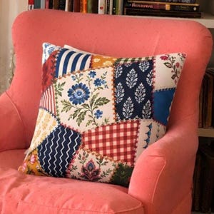 Crazy Quilt Pattern Pillowcase, Square Throw Cushion Cover