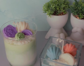 Candele uniche in cera di soia biologica