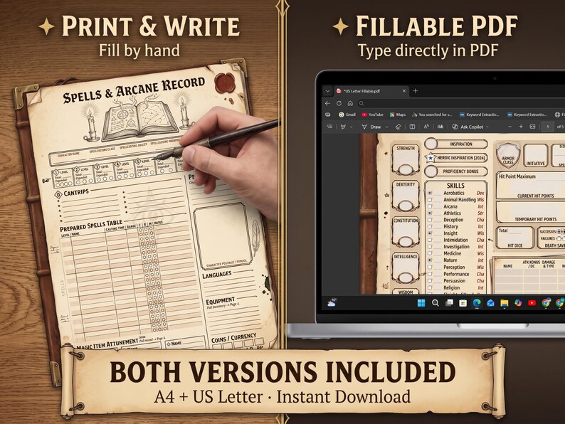 Dnd 5e Artificer Character Sheet Fillable PDF 7 Page Class Journal 5 Dnd 5e Artificer Character Sheet Fillable PDF 7 Page Class Journal 5