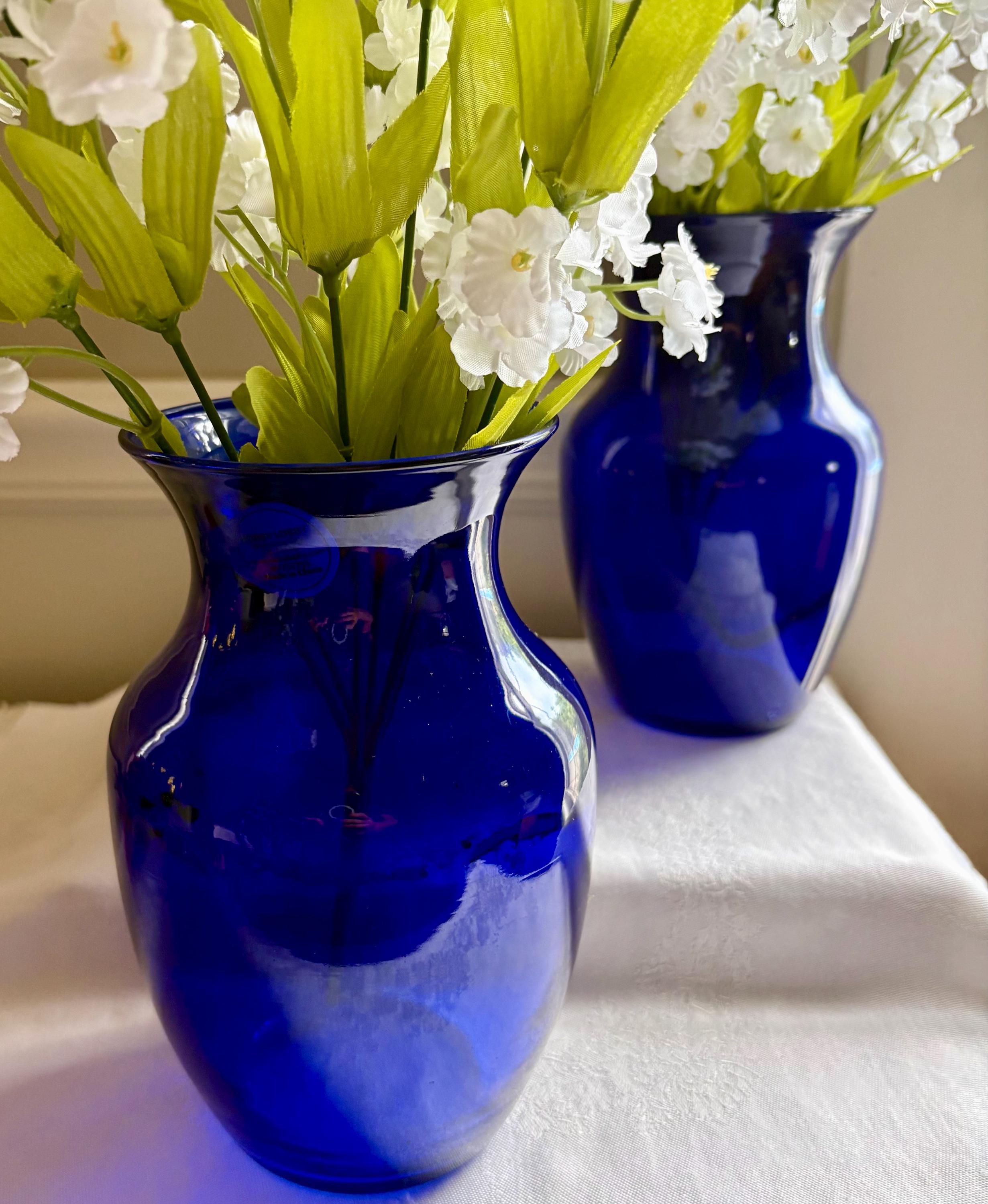 Blue Glass Vase - Etsy
