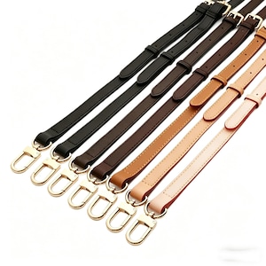 Adjustable Genuine Leather Crossbody Strap, Designer-inspired Replacement Bag Strap with Gold Hardware, Multi-color Purse Strap