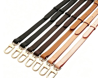 Adjustable Genuine Leather Crossbody Strap, Designer-inspired Replacement Bag Strap with Gold Hardware, Multi-color Purse Strap