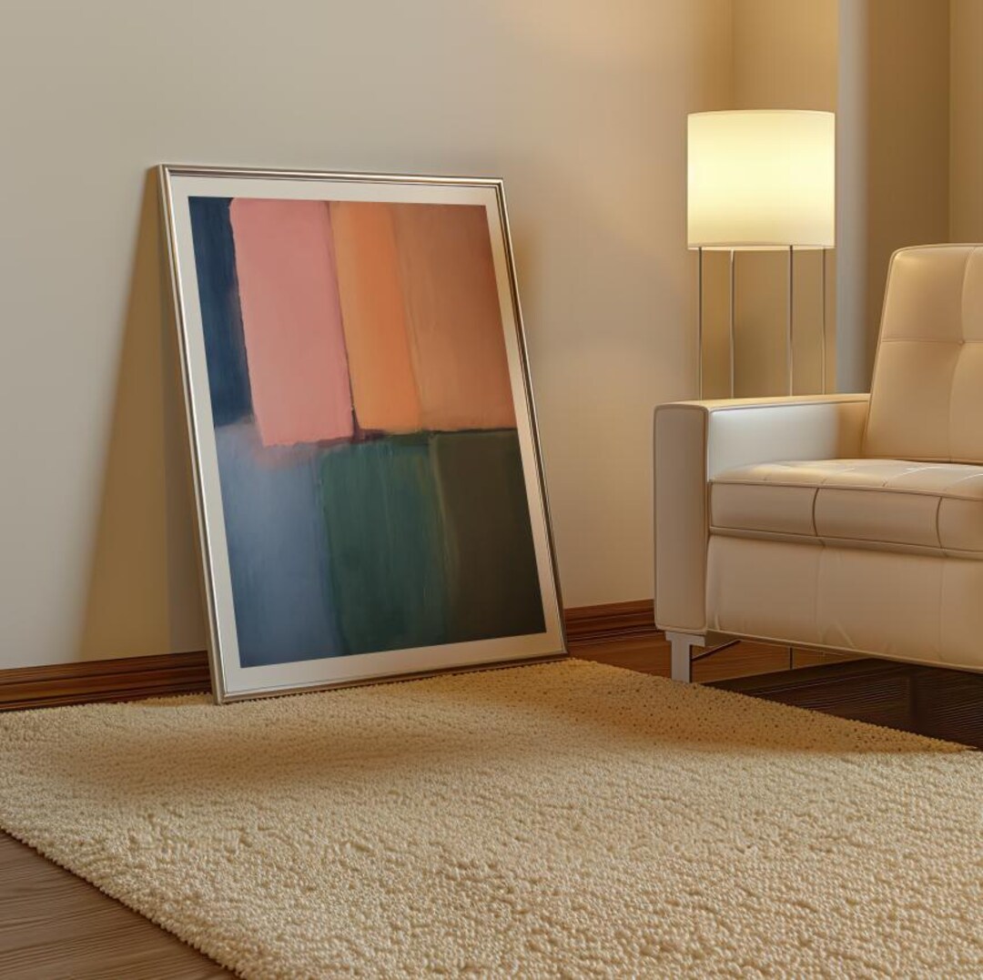Abstract Art Print Modern Earth Tone Wall Art Poster Contemporary Boho ...