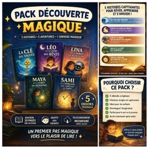 Pack Histoires Enfants (5 eBooks) | Histoire du soir | Livre numérique enfant