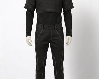 Star Wars Inspire Black Din djarin Mandalorian Custom Beskar Bounty hunter 3-delige Flight Suite met han-soloriem en mandoschoenen