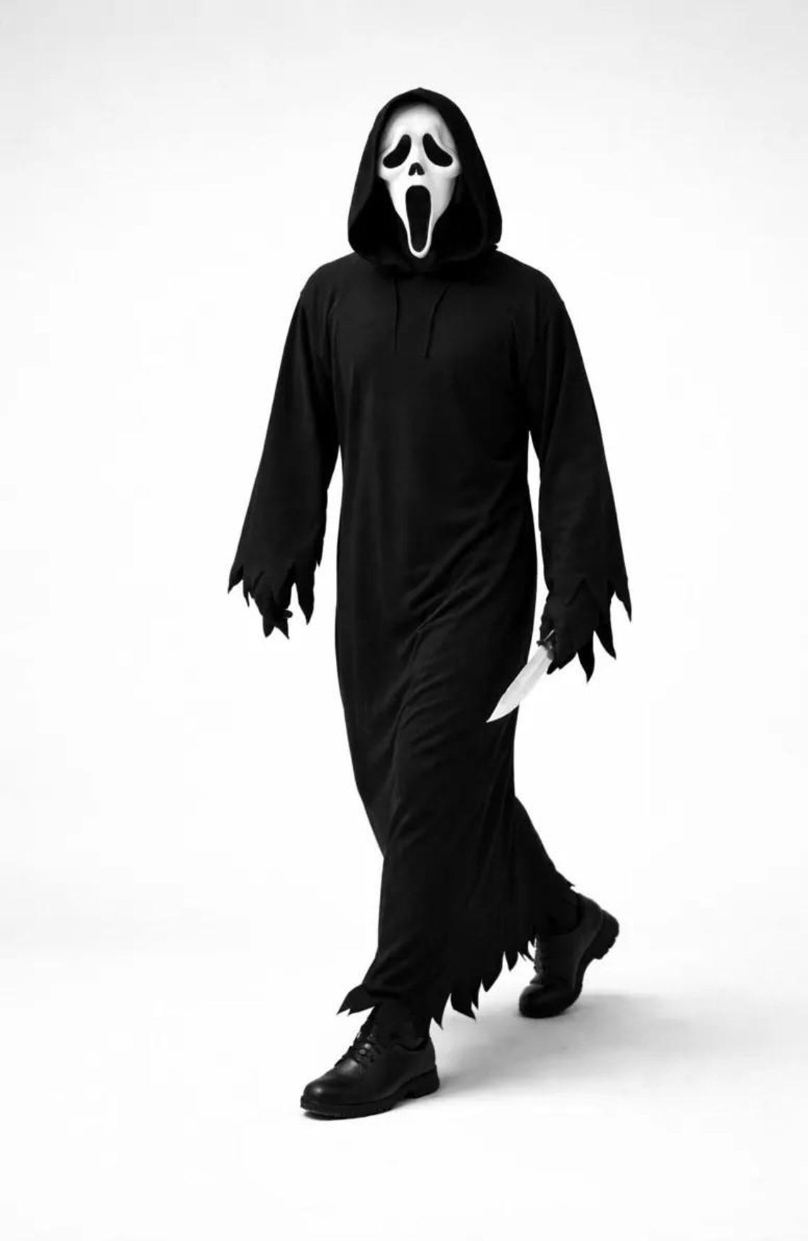 Scream Ressurection Robe Ghostface Horror Cosplay | Classic Scream Slasher Robe & Mask Set ...