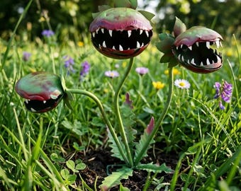 Garden Plant Stake, Metal Yard Decor, Backyard Garden Decor, Garden Sculpture Outdoor, Garden Decorative Gift, Backyard Gifts