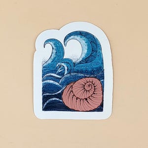 Zen- art Inspired Meditation Mindfulness Journaling simple to peel sticker