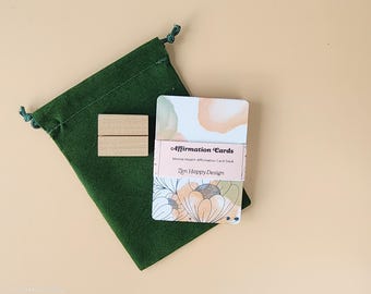 Mental Health Affirmation Cards with a Wooden Stand