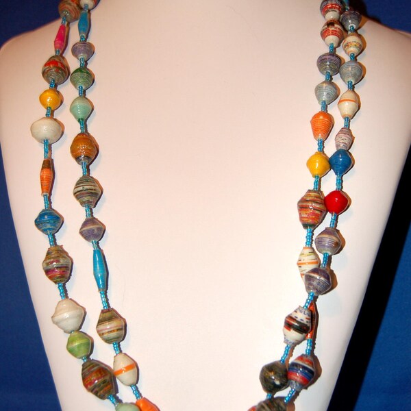 Mega Necklace with Paper beads