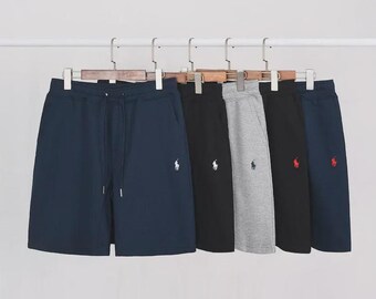 Pantaloncini classici in pile da uomo Polo Ralph Lauren - Blu navy con ricamo del pony