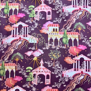 LIBERTY Of LONDON Tana Lawn Cotton Fabric  &#39;Kingdom&#39; A  Lg Fat Quarter 18X27 in