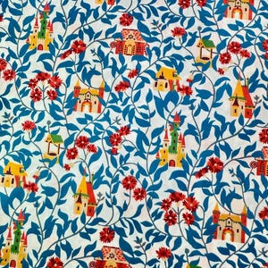 LIBERTY Of LONDON Tana Lawn Cotton Fabric  &#39;Bavaria&#39; A  Lg Fat Quarter 18X27 in