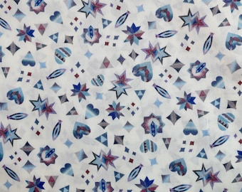 LIBERTY Of LONDON Tana Lawn Cotton Fabric  'She's A Moypup' Blue Lg Fat Quarter 18 X 27 in
