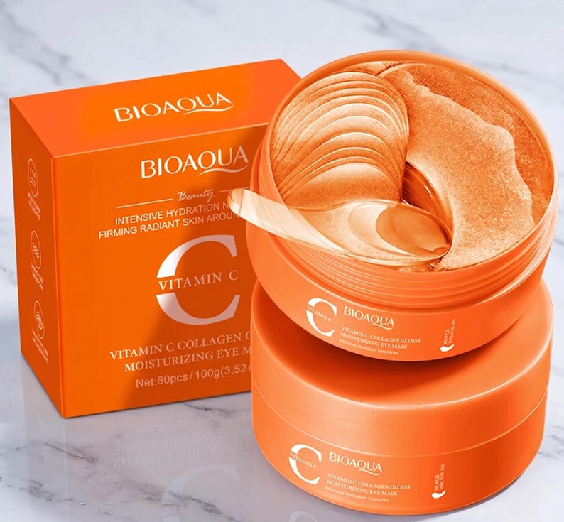 Vitamin C Revitalizing Eye Mask: 80 Hydrating Collagen Gel Patches for ...
