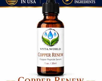 Advanced Copper Peptide Serum | NMN, Hyaluronic Acid, Niacinamide Facial Serum