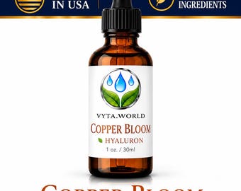 Copper Peptide Hyaluronic Acid Serum | Deep Hydration Facial Formula (1 oz / 30ml)