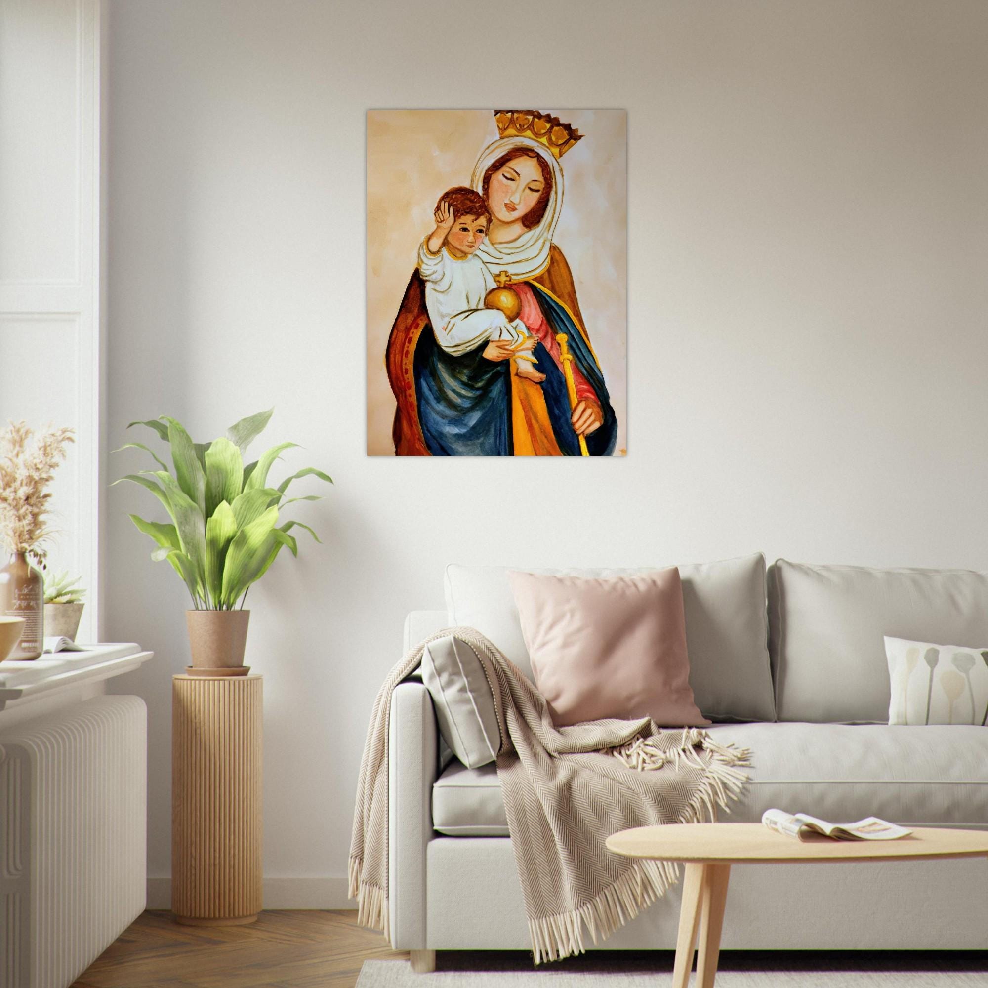 Our Lady Help of Christians Religious Art Print, Blessed Virgin Mary ...