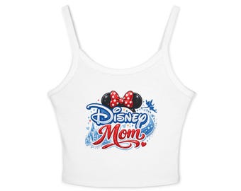 Koszulka Disney Mom Tank Top | Logo Minnie Ears Script, koszulka z motywem parku rozrywki