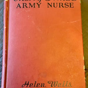 Vintage Cherry Ames, Army Nurse Book – 1944 Helen Wells – Retro Red Hardcover – WWII Era Nurse Series