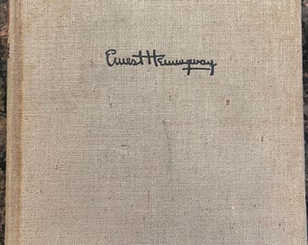 Make an OFFER!  Vintage 1940 Ernest Hemingway Book – For Whom the Bell Tolls – Neutral Antique Decor