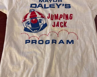 Machen Sie ein ANGEBOT!  Vintage Chicago Mayor Daley Shirt Kinder 10-12 Screen Stars USA 80er Jahre Grafik-T-Shirt