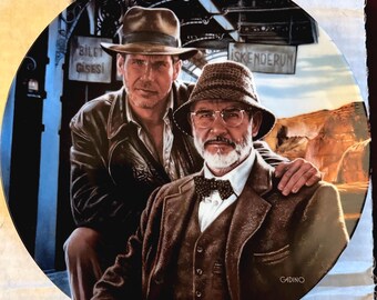 Machen Sie ein ANGEBOT! Indiana Jones Sammelteller-Letzter Kreuzzug, Victor Gadino Art, Delphi, Lucasfilm (1989)