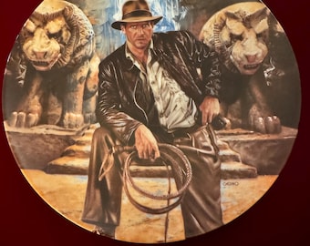 Indiana Jones “Last Crusade” Collector Plate – Delphi (1989) – COA + Original Box
