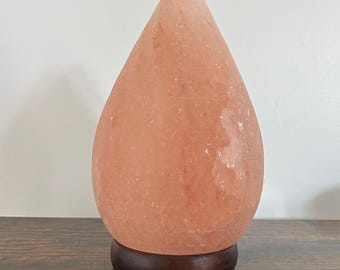 Raindrop Himalayan Salt Lamp Teardrop Salt Lamp Dimmable Amber Light Meditation Room Decor Cozy Bedroom Housewarming Wellness Gift Idea