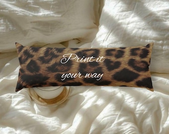 Leopard Print Body Pillow | Cozy Lumbar, Animal Home Decor