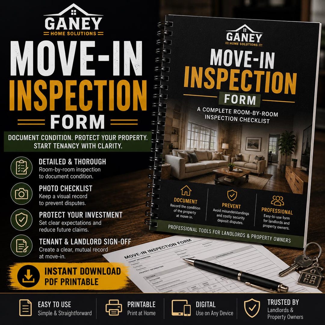 Rental Property Move in Inspection Form. - Etsy