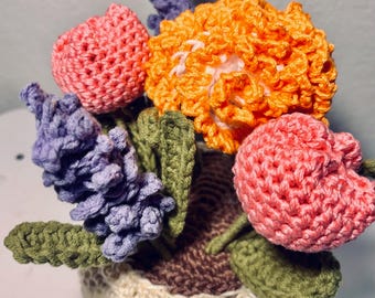 Crochet Flower Pot Gift for Mom | Handmade Mother’s Day Flowers | Forever Flowers | Unique Gift for Her | Home Decor