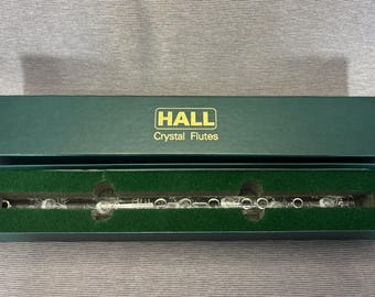 NIB Vintage Hall Crystal Flutes Dandelion Pattern Piccolo in C
