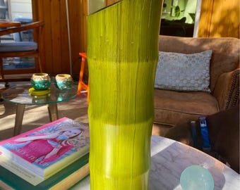 Green Bamboo Vase