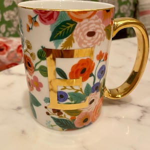 Anthropologie monogram “E” mug afbeelding 1