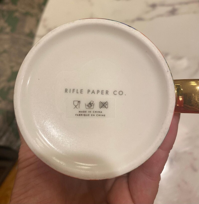 Anthropologie monogram “E” mug afbeelding 3