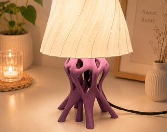 Neuro Lampe | Ambient Tischlampe | Skulpturale Stimmungsleuchte Lila | Einzigartige Schreibtisch & Nachttisch Dekor
